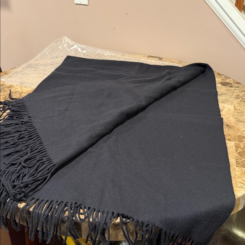 Williams Sonoma Home Cashmere 50” x 65” Throw with Fringe - Picture 3 of 9
